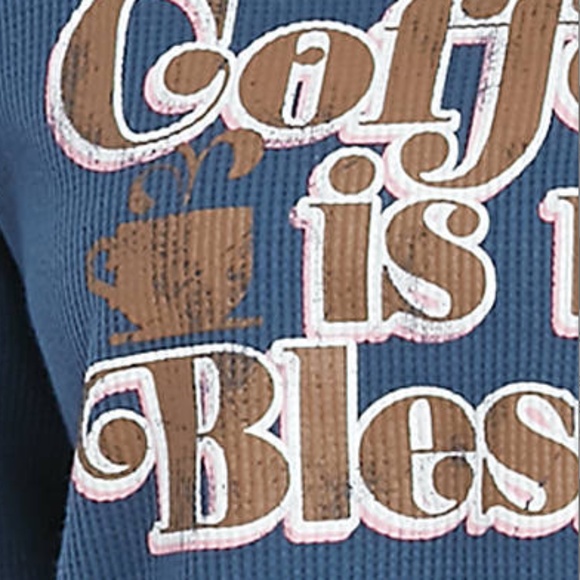 Cold Crush Long Sleeve Thermal Graphic T Shirt Size JR medium large blue - Picture 5 of 10